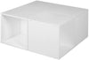 Unknown1 Storage Set 4 Cubes White Wood Grain Modern Contemporary Laminate