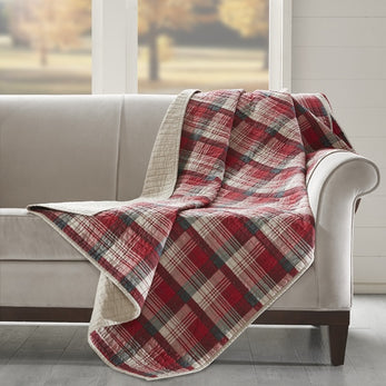 Red Plaid Throw Blankets