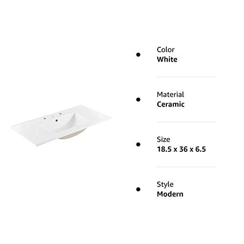 Modway EEI-4203-WHI Cayman 36" Bathroom Sink White