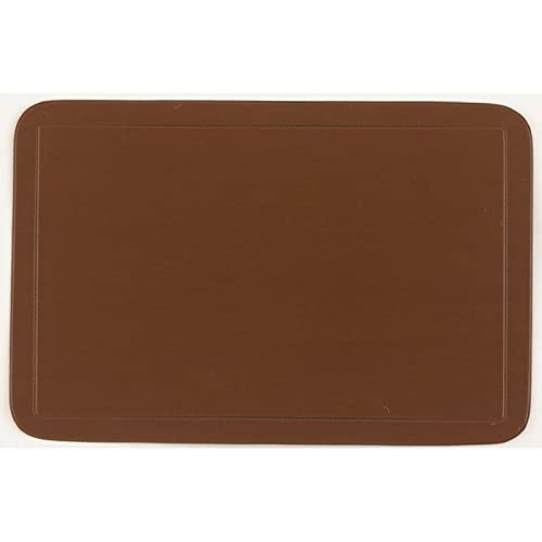 Plastic Placemat (Chocolate) Set of 12 Brown Rectangle