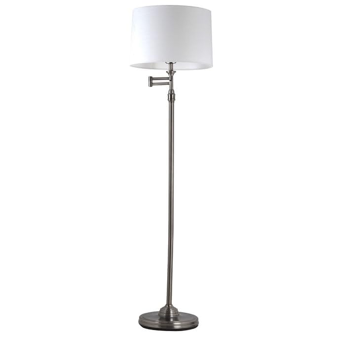 Swing Arm Floor Lamp Metallic Traditional