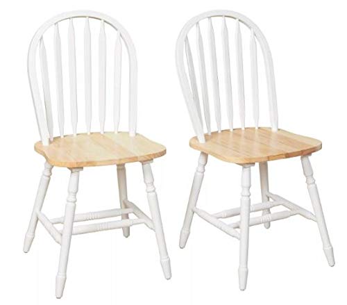 Target Marketing Systems Inc. Set of 2 Carolina Windsor Classic Farmhouse White/Natural