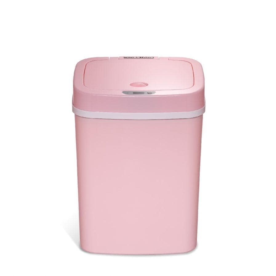 Motion Sensor Pink 3.2-gal Trash an Rectangle Plastic Fingerprint Proof Quiet