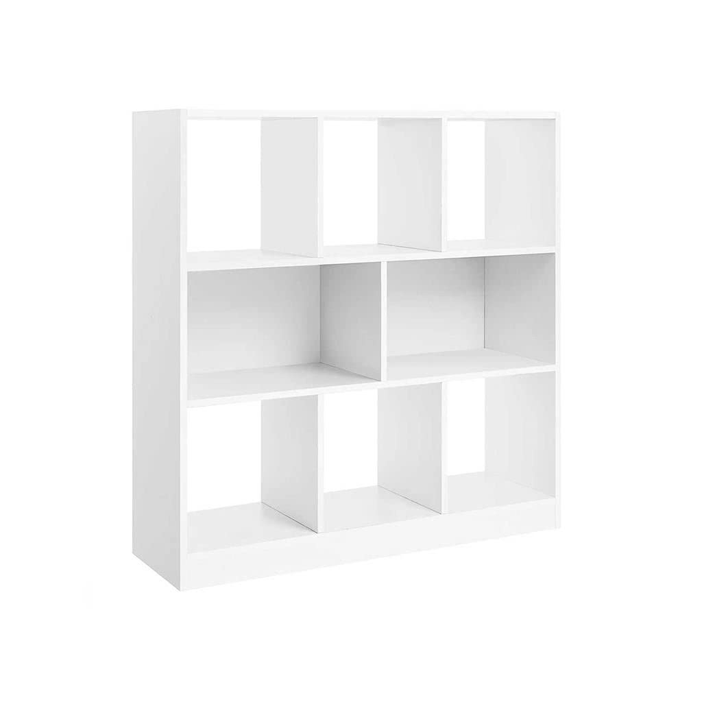 Bookcase Freestanding Bookshelf with Open Shelves .4 X 11 39.4 Inches White