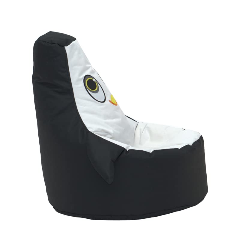 Black and White Penguin Kids Bean Bag Chair