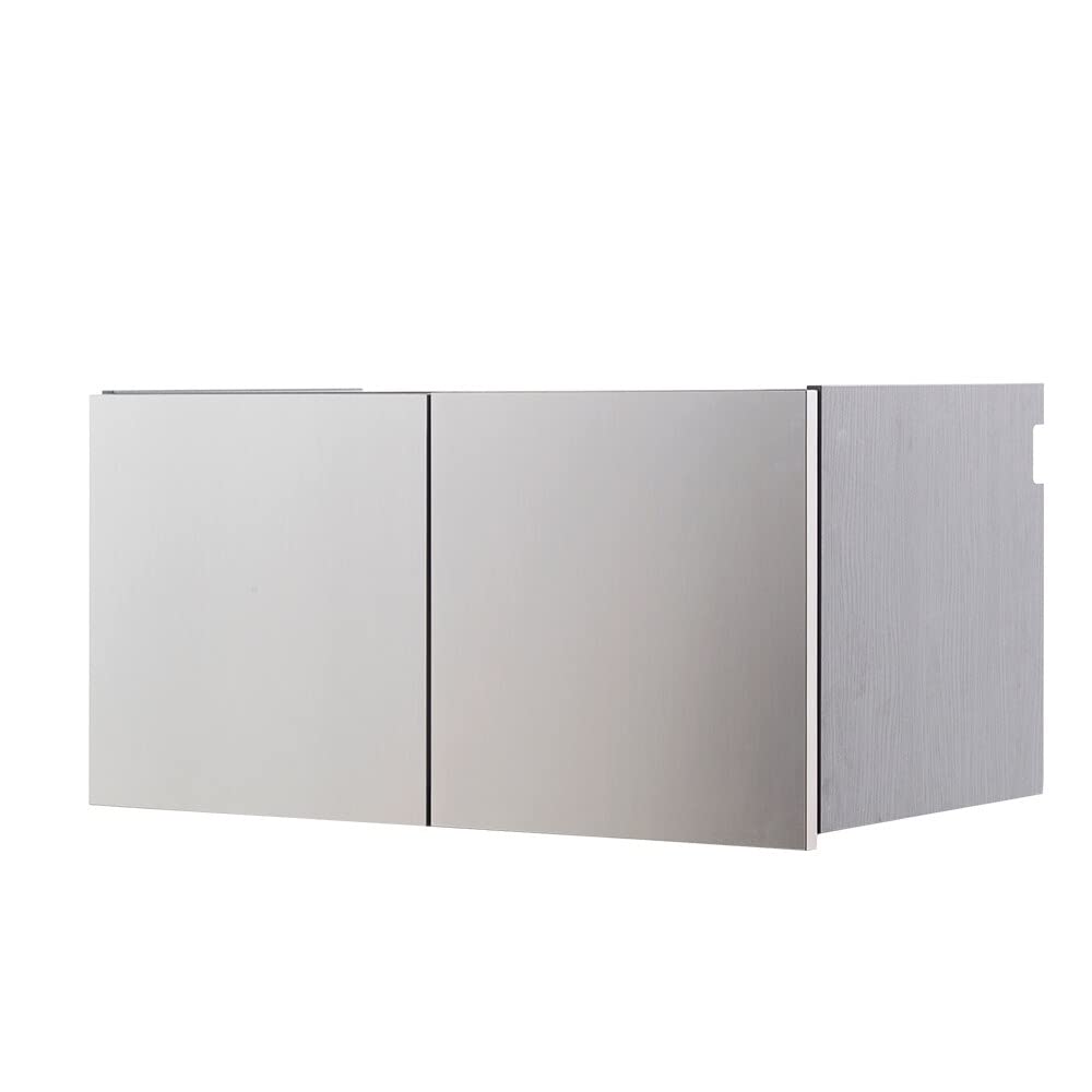 Wall Mounted Garage Cabinet Grey Wood