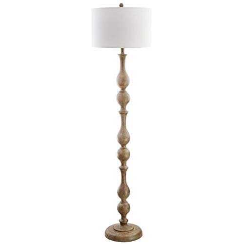 64-inch White Led Floor Lamp Brown Farmhouse Traditional