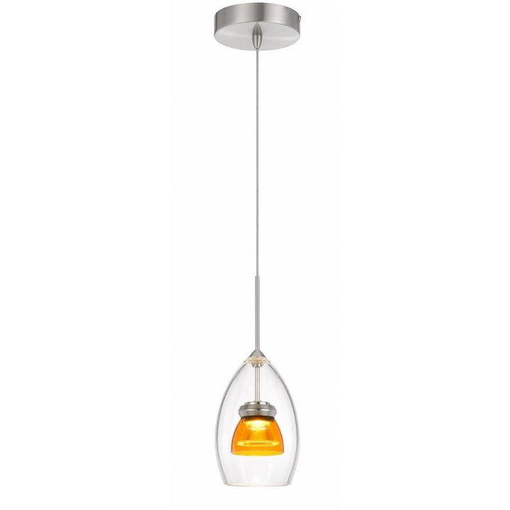 Cal Integrated dimmable LED Double Glass Mini Pendant Light. 6W 450 Lumen