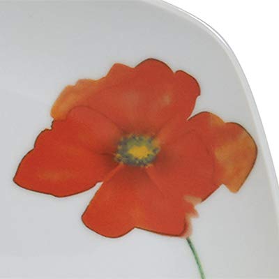 Tabletops Gallery Poppy - 16 Piece Square Dinnerware Set Service of 4