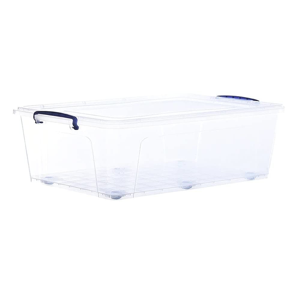 42 Qt Underbed Wheeled Storage Container Clear Plastic 1 Piece