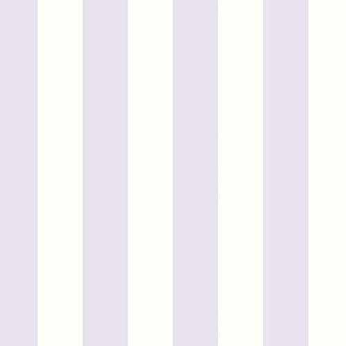 32.7 Ft. X 20.5 in. Vinyl Purple Striped Wallpaper Covering Stripe