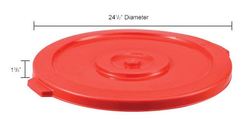 Global Industrial 32 Gallon Garbage Can Lid Red