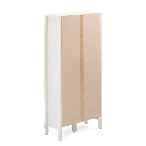 Bookcase Cream Casual Glam Princess Fairy Laminate Wood Frosted Includes