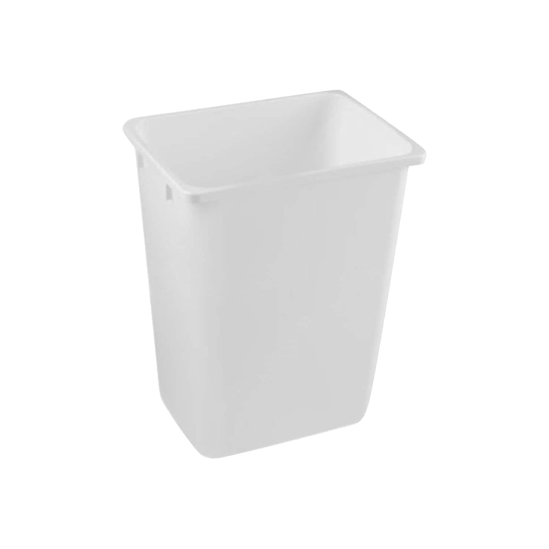 Hardware Trash and Recycling Bin 36 Quart White Rectangle Plastic