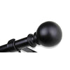 InStyleDesgn Modern Orb Adjustable Curtan Rod 49 to 84 nches Black 48 to 84 48 to 84 inches - Black