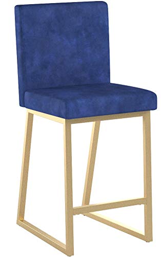 Christopher Knight Home Lexi Modern Velvet Barstools and Brass Set