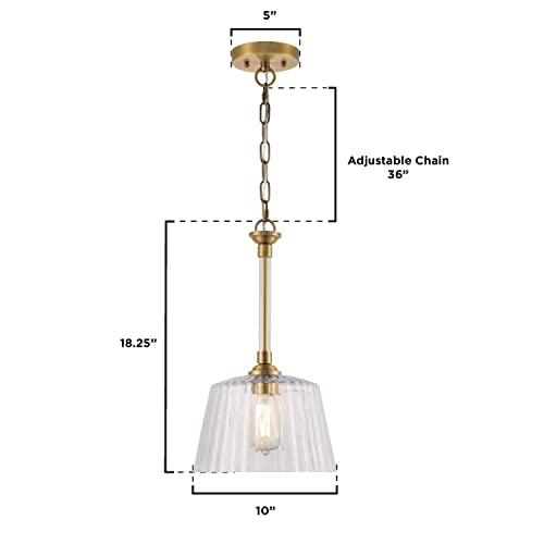 Westinghouse 6130200 Aggie Transitional One Light Indoor Pendant Brushed Brass