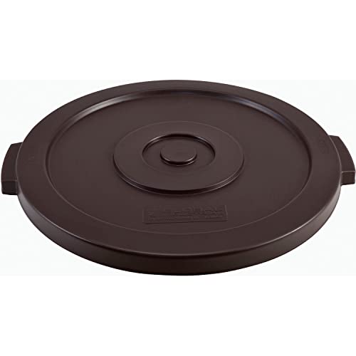 Global Industrial Plastic Trash Can Lid 20 Gallon Brown