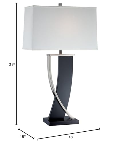 Lite Source LS-21788 Table Lamp with Off White Fabric Shades 18" x 18" x 31"