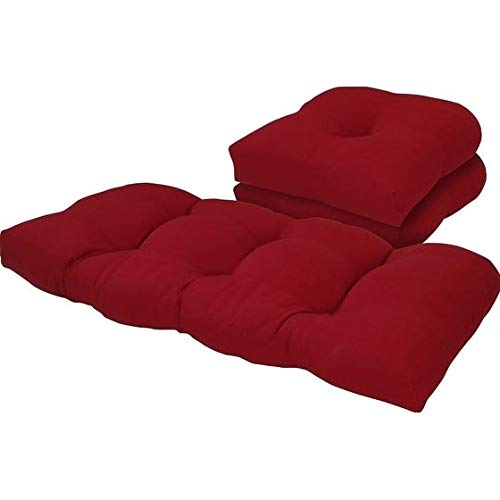 Outdoor Solid Chili Pepper 3 Piece Cushion Set Polyester