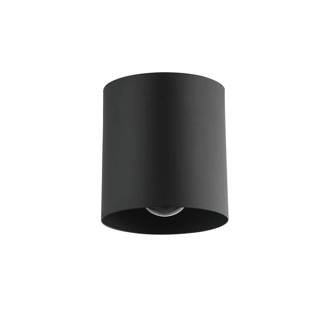 1 Light Contemporary Matte Black Luxury Flush Mount Ceiling Modern Metal