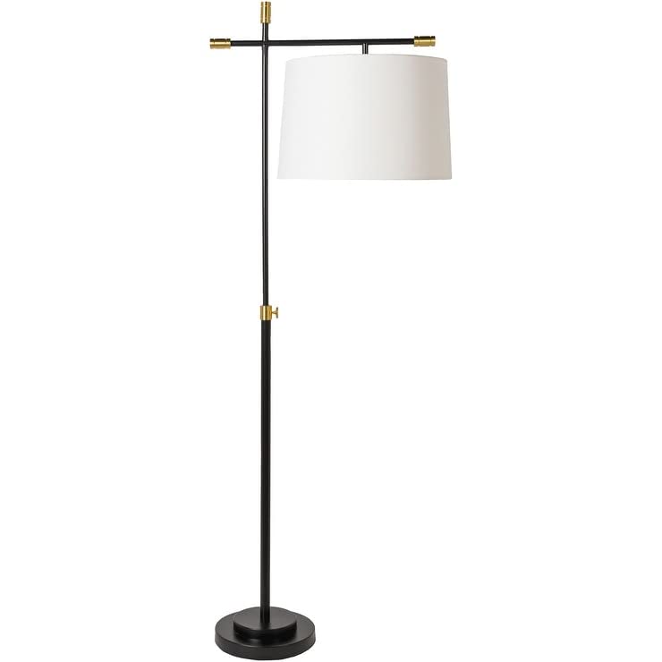 Black and Gold Modern Floor Lamp 62" h X 23" w 17" d White Contemporary