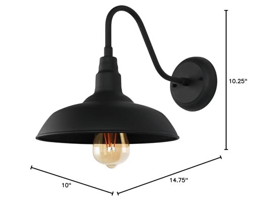 1 Light Outdoor Wall Lighting Black Modern Contemporary - Diamond Home USA