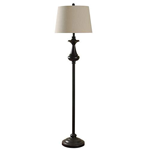 Traditional Bronze Metal Floor Lamp Brown Transitional