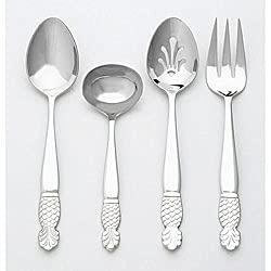 Pineapple Stainless Steel 4-Piece Hostess Set Metal