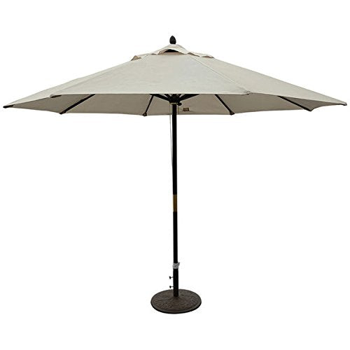 TropiShade 11-foot Premium Beige Dark Wood Market Umbrella