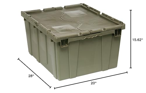 Quantum QDC2820-15 Plastic Storage Container with Attached Flip-Top Lid