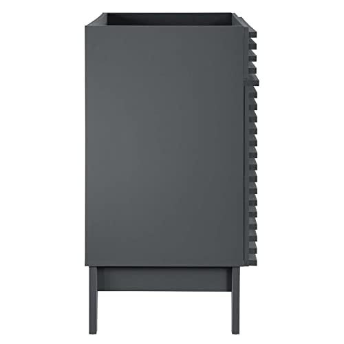 Modway Render 36" Bathroom Vanity Cabinet in Charcoal-Sink Basin Not Included