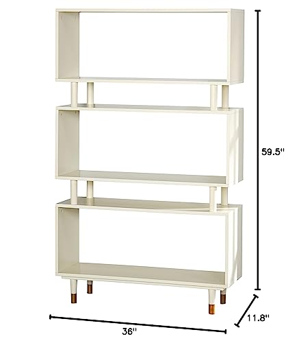 Target Marketing Systems Margo 3 Tier Bookshelf for Home Office Study Room Antique