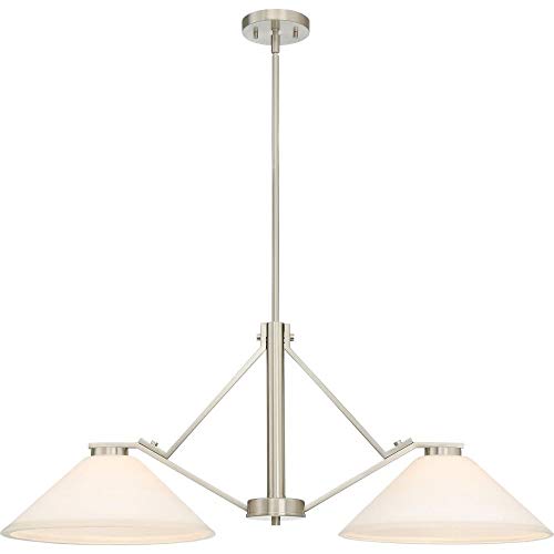 NUVO 60/6248 Two Light Island Pendant 2 Pwt Nckl B/S Slvr