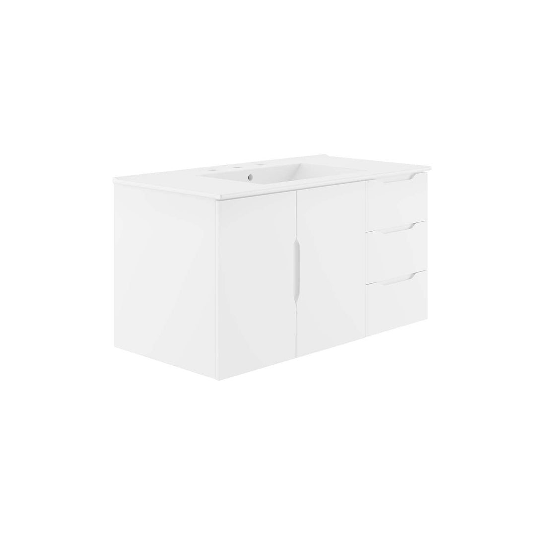 Modway Vitality 36" Bathroom Vanity 36 Inch White White