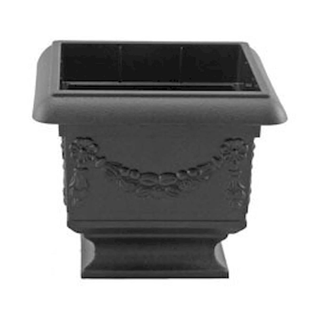 Decorative Square Black On A Pedestal Planter Plastic