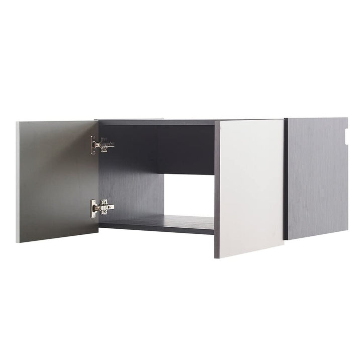 Wall Mounted Garage Cabinet Grey Wood