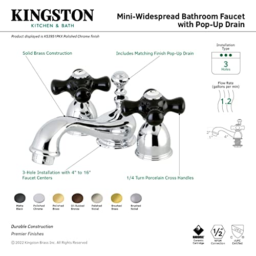 Kingston Brass KS3955PKX Duchess Mini-Widespread Bathroom Faucet Oil Rubbed