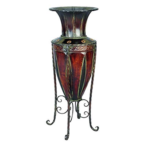 Tuscany Style Metal Vase Gold Rustic Iron