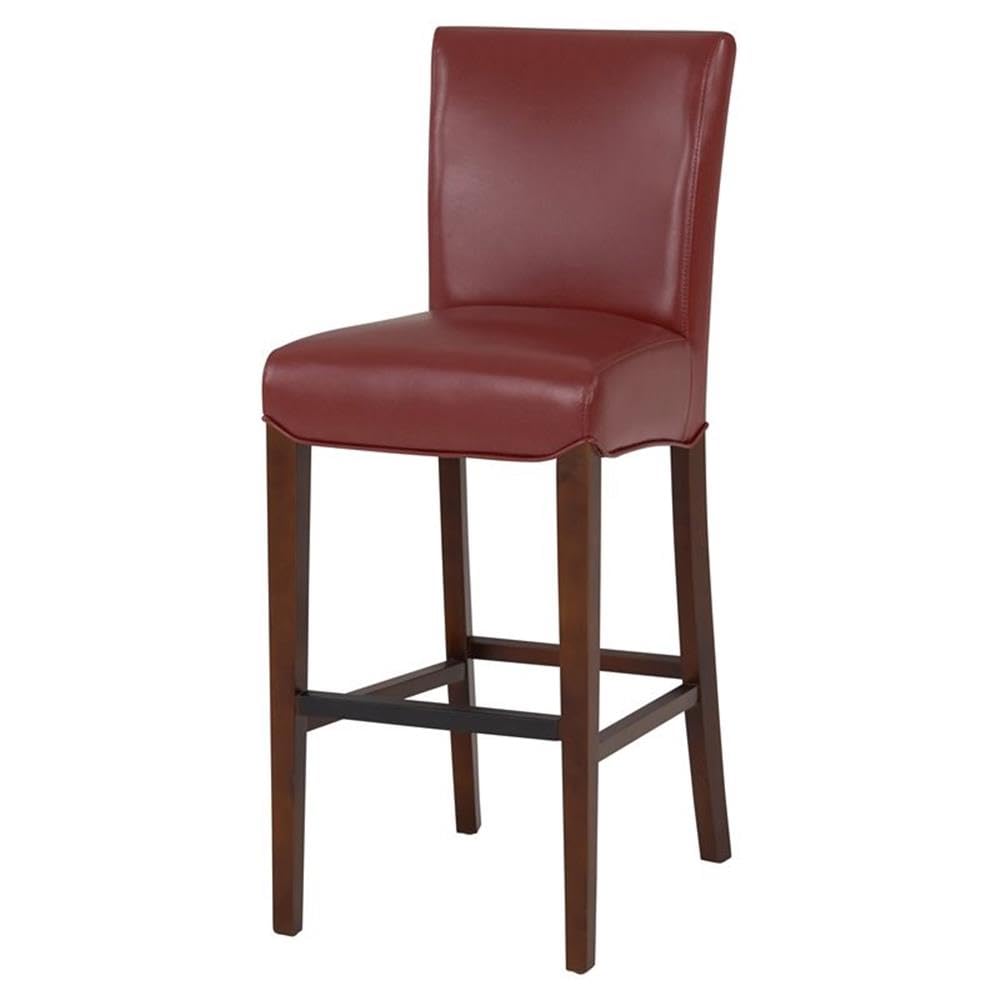 New Pacific Direct Milton Bonded Leather Counter Bar & Counter Stools Dark Brick pomegranate