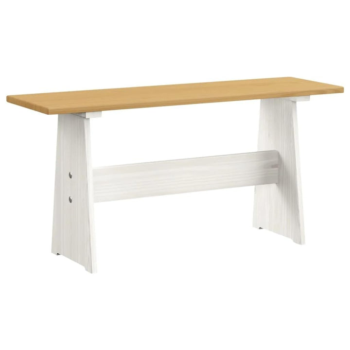 Urban Home Furniture Chapman Natural/White Bench Dining Breakfast Set