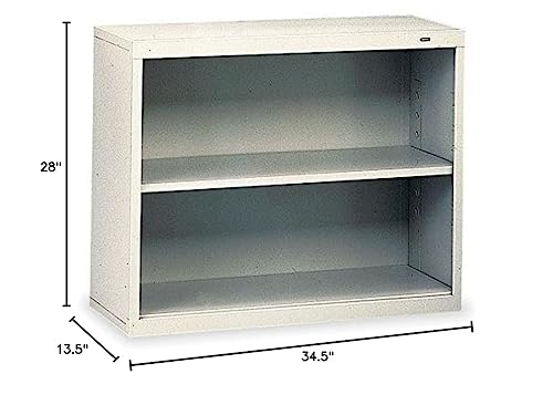 Tennsco 2-Shelf Stationary Bookcase 28" x34-1/2 Light Gray