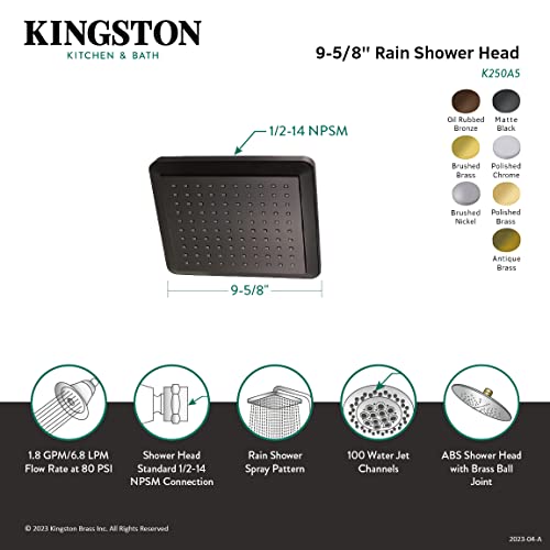 Kingston Brass K250A2 Claremont Shower Head Polished Brass