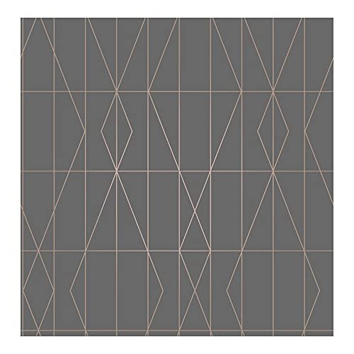 Charcoal Diamond Geo Wallpaper 20.5 X Black Geometric Modern Contemporary