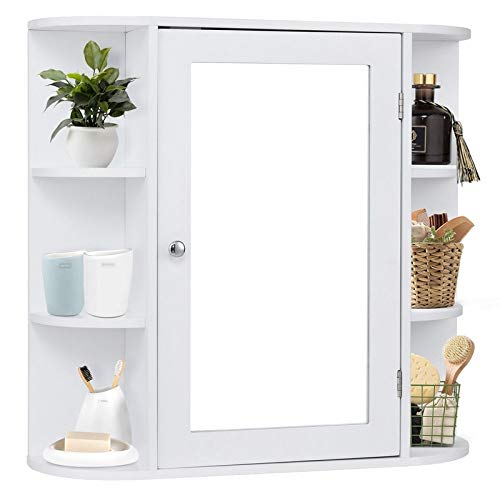 23" Bathroom Vanity Storage Organizer Mounted Wall Cabinet White Modern