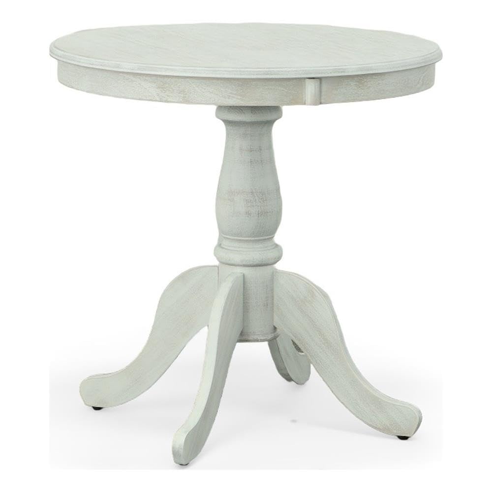 Carolina Classic Fairview 30" Round Pedestal Dining Table in Whitewash