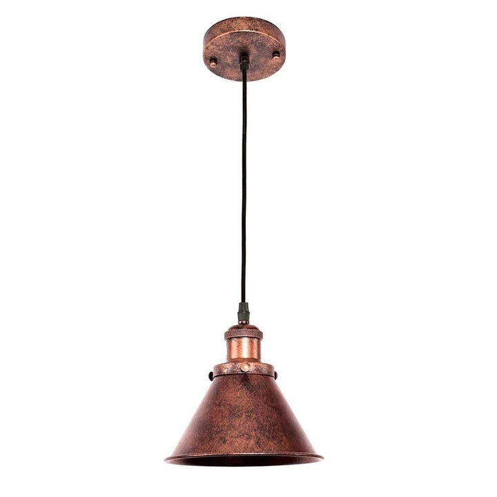 Single Rustic Copper Light Rusty Red Farmhouse Industrial Metal Dimmable