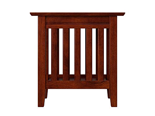 Atlantic Furniture Mission Chair Side Table Walnut "chair side table (22" x - Diamond Home USA