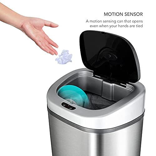 Automatic Touchless en Trash Can with Lid Motion Sensor Trash Can for