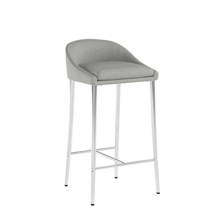 Christopher Knight Home Fanny Counter Stools Modern Upholstered Chrome Iron Legs